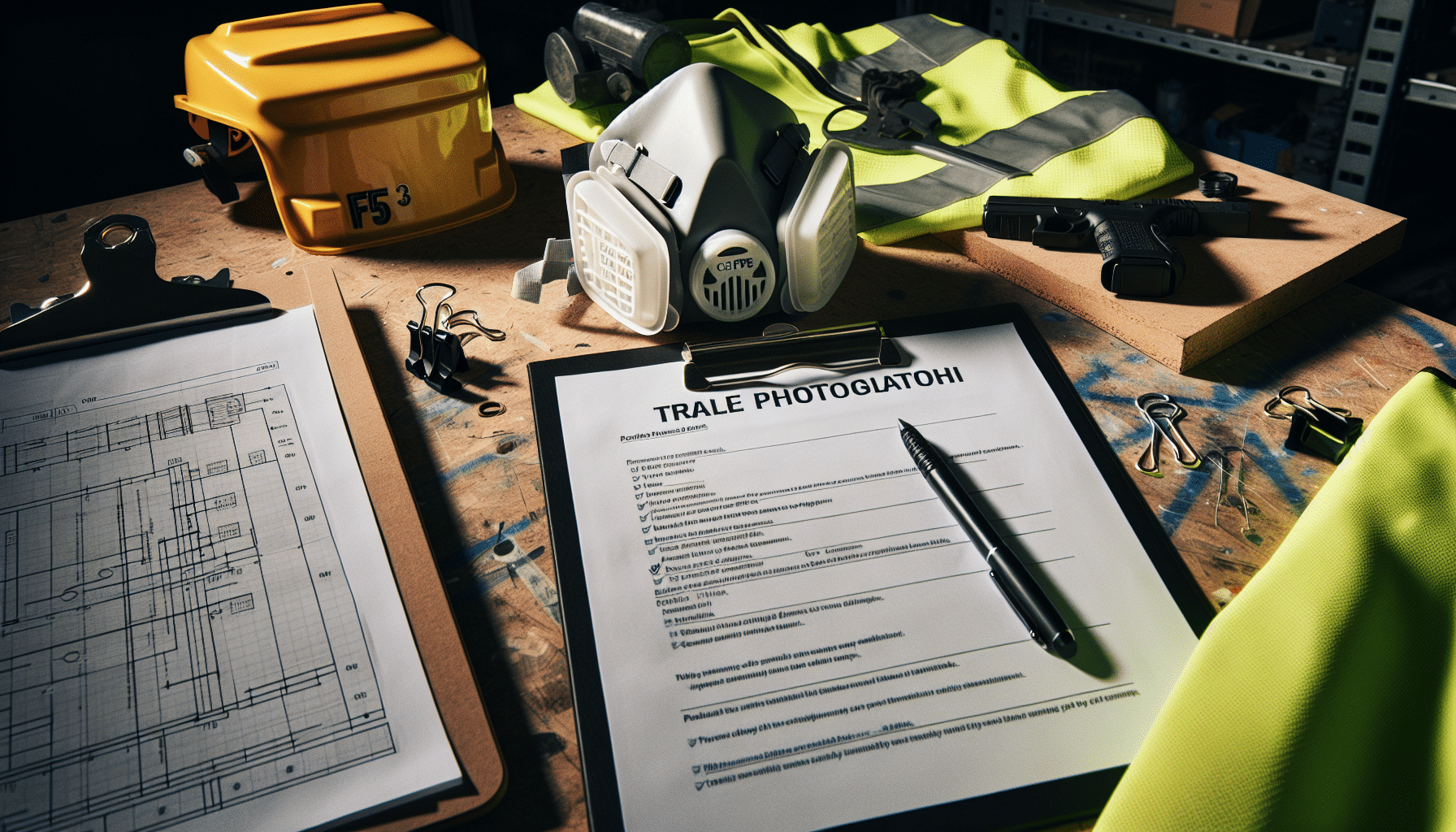 FFP3 CE dust mask placed on a compliance checklist, illustrating buyer considerations in trade environments.