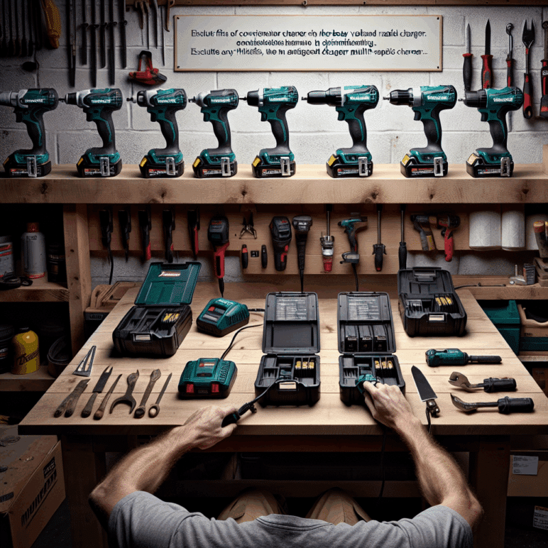 Makita charger comparison showing OEM vs rapid charger in a UK jobsite context