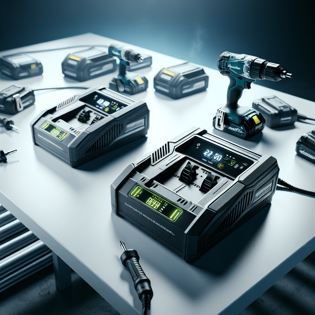 Side-by-side view of VoltGuard 6500 and Makita DC18RC showing charger performance and compatibility with Makita 18V LXT batteries.